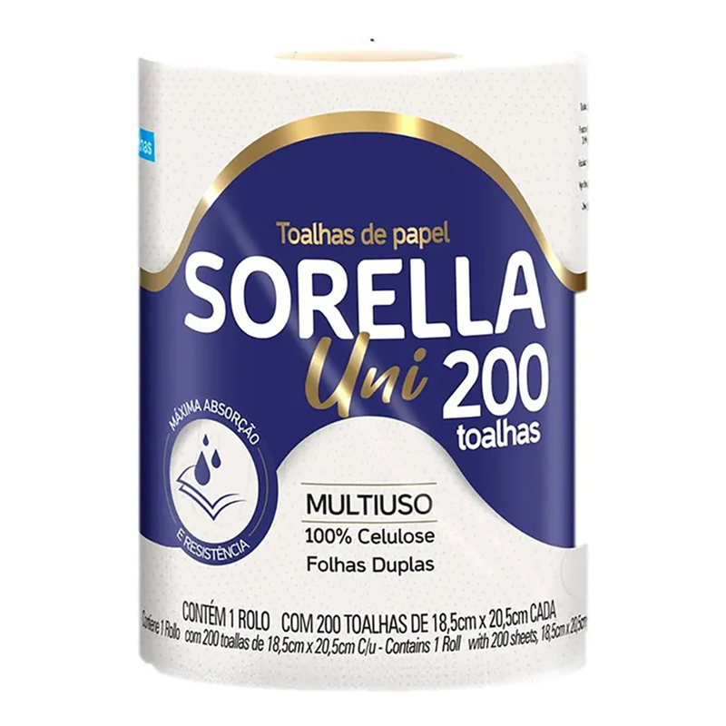 TOALHA DE PAPEL - SORELLA C/200 TOALHAS