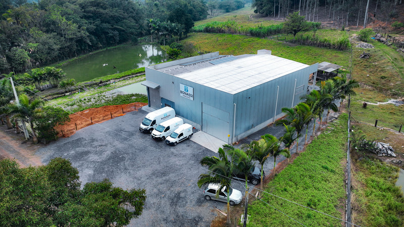 Imagem com Drone feita da empresa Bonassi Embalagens em Guaramirim