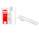 KIT GARFO E FACA FORTE (MASTER) - BRANCO - PCT C/25 UNIDADES - PRAFESTA