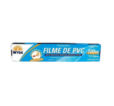 FILME DE PVC INSTITUCIONAL - COM SERRILHA 28 CM - C/100 M - WYDA
