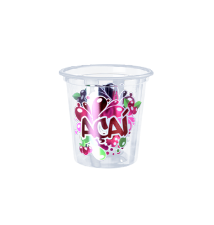 AÇAI - PPT-400 - POTE PP PLASTICO PARA AÇAI - 400 ML - C/50 UNIDADES - COPOBRAS