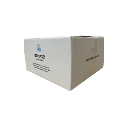 SACOLA PLASTICA VIRGEM 38 X 48 X 2.3 ESP - BRANCA - C/1000 UNIDADES - LINHA PREMIUM - CAIXA BRANCA